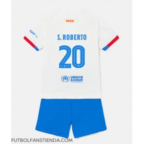 Barcelona Sergi Roberto #20 Segunda Equipación Niños 2023-24 Manga Corta (+ Pantalones cortos)